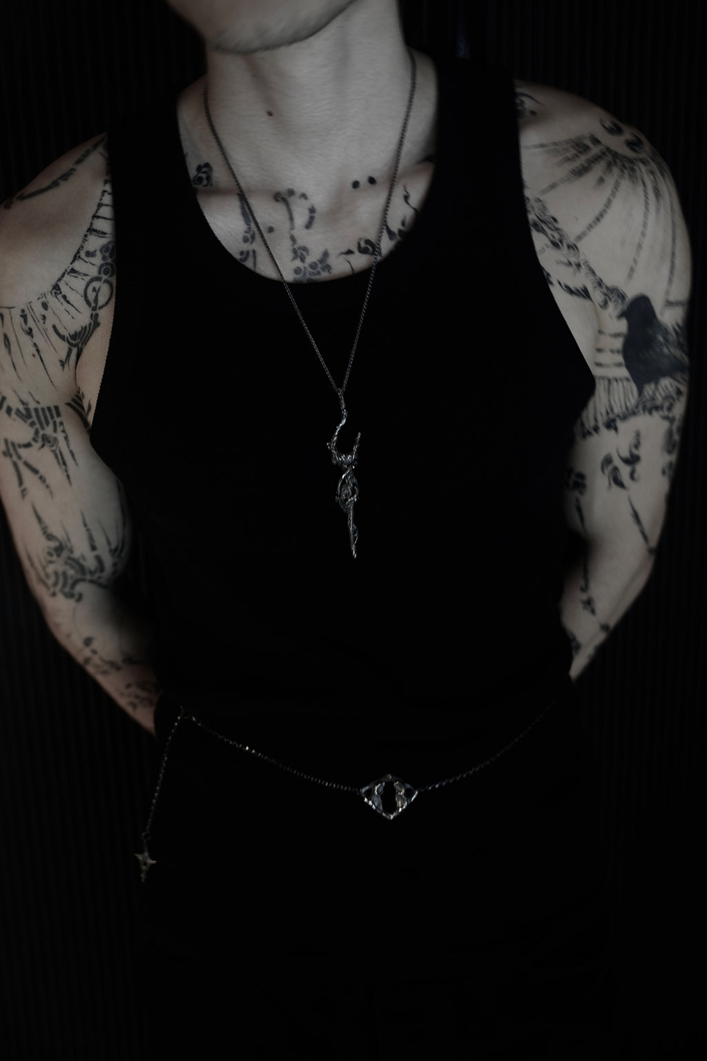 WOODEN CANE necklace [MSJK009]