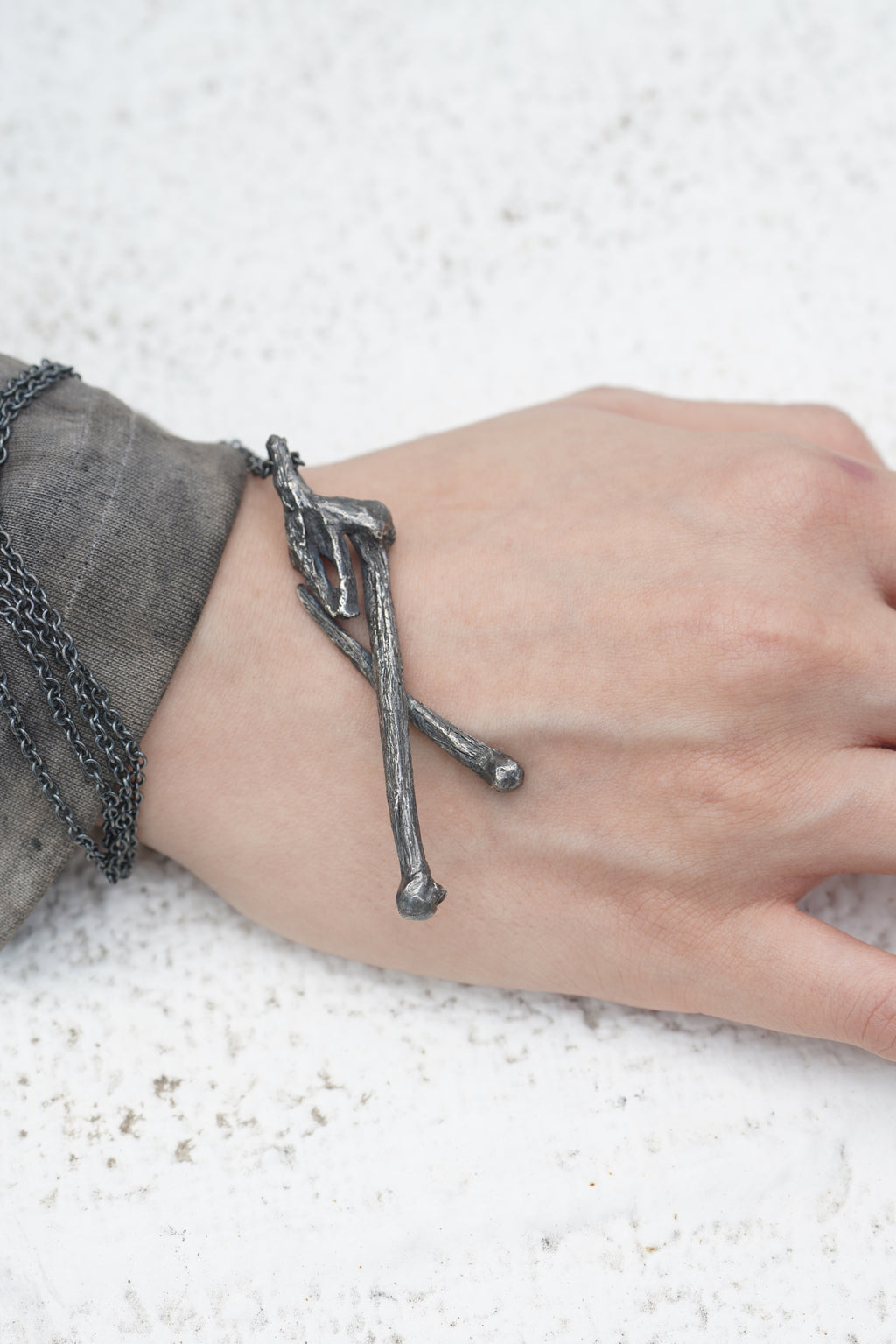 DOUBLE BONES necklace [MSJK004]