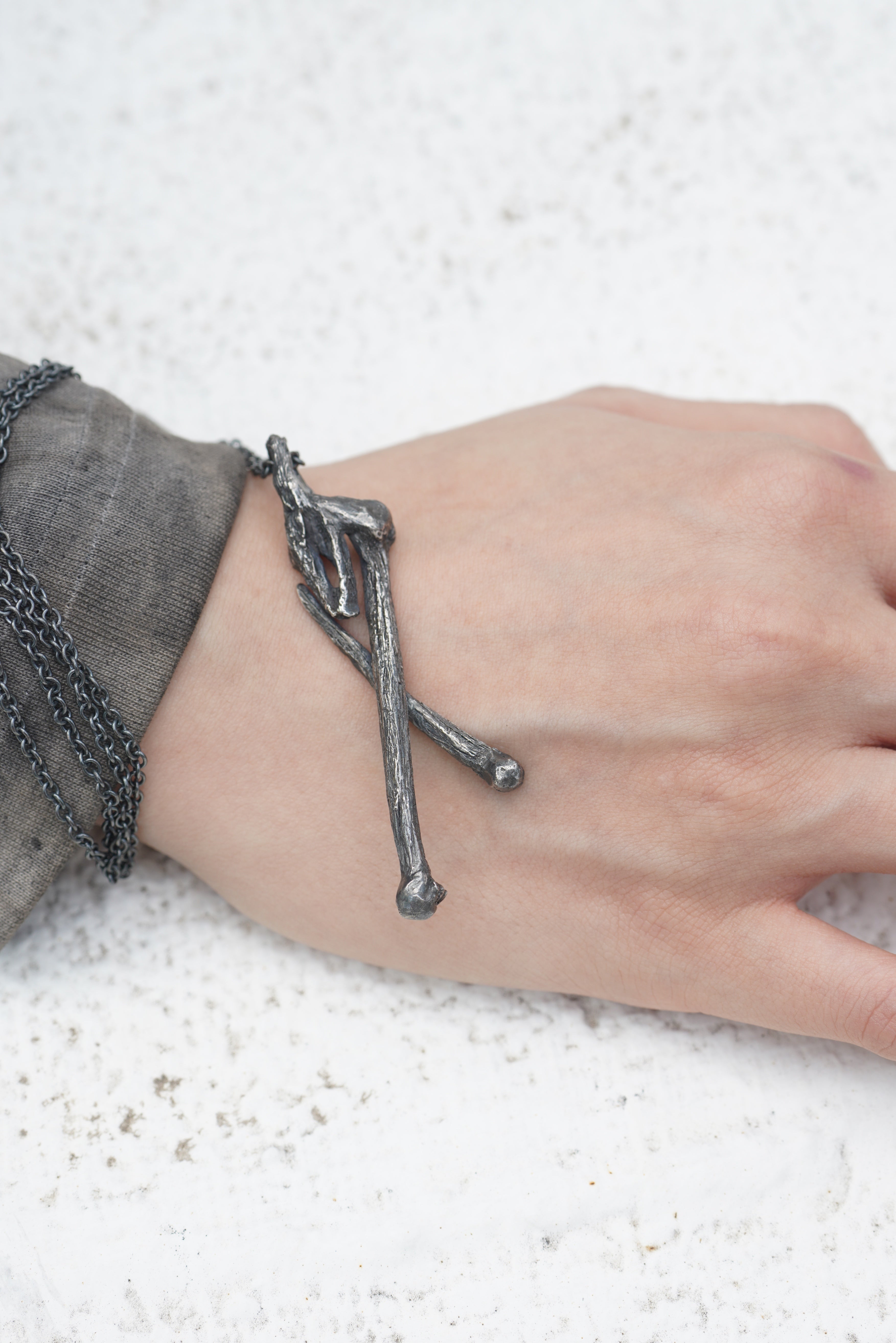 DOUBLE BONES necklace [MSJK004]